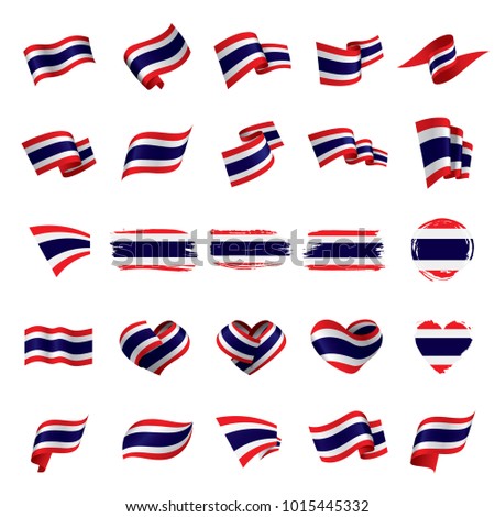 Thailand flag, vector illustration