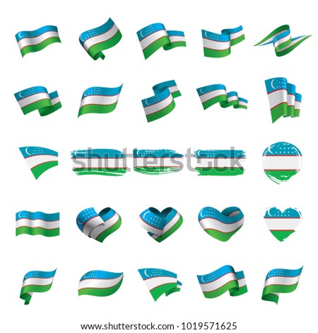 Uzbekistan flag, vector illustration