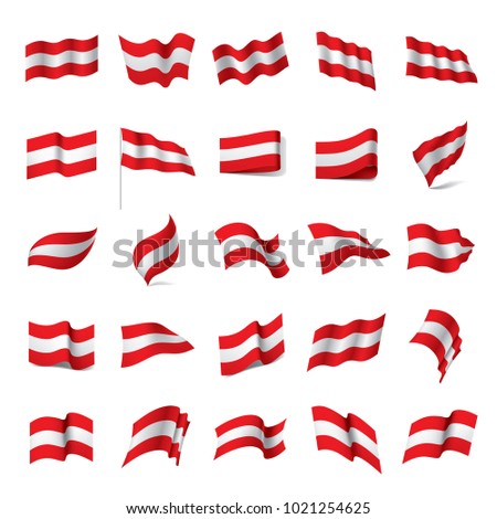 Austria flag, vector illustration