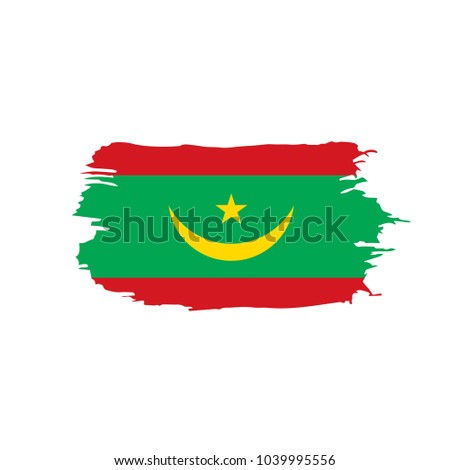 Mauritania flag, vector illustration