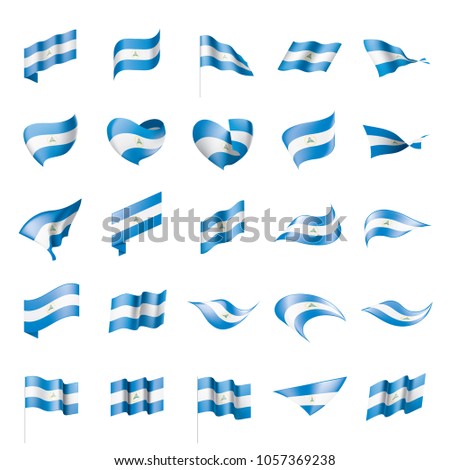 Nicaragua flag, vector illustration