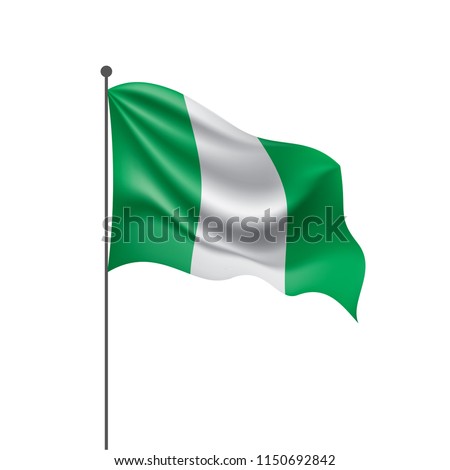 Nigeria flag, vector illustration
