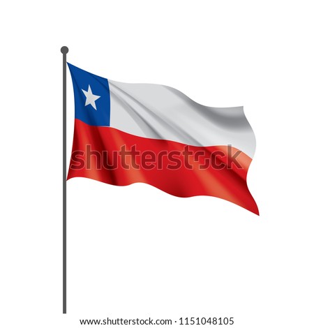 Chile flag, vector illustration