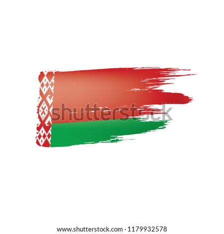 Belarus flag, vector illustration on a white background