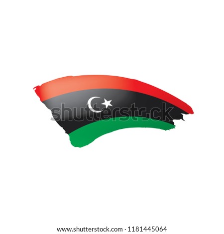 Libya flag, vector illustration on a white background