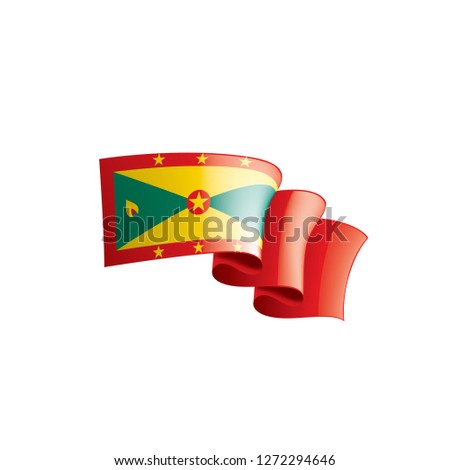 Grenada flag, vector illustration on a white background