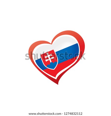 Slovakia flag, vector illustration on a white background