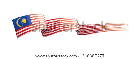 Malaysia flag, vector illustration on a white background.