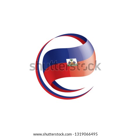 Haiti flag, vector illustration on a white background