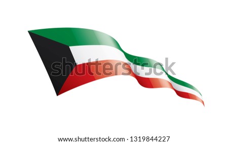 Kuwait flag, vector illustration on a white background