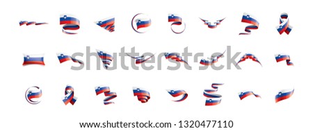 Slovenia flag, vector illustration on a white background