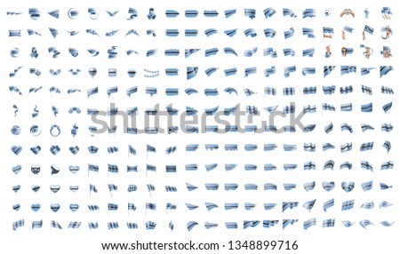 very big collection of vector flags of the Botswana