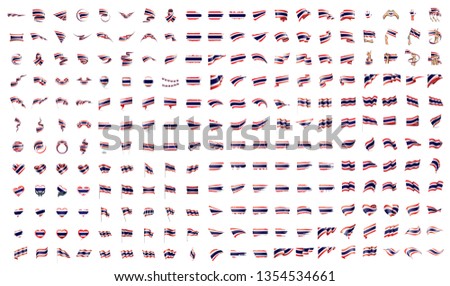 very big collection of vector flags of the Thailand