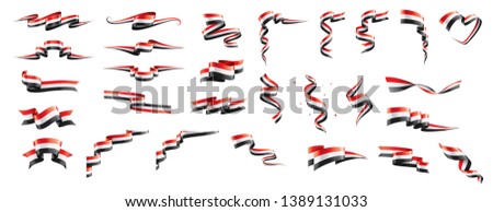 Yemeni flag, vector illustration on a white background.