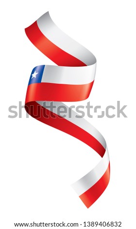 Chile flag, vector illustration on a white background.