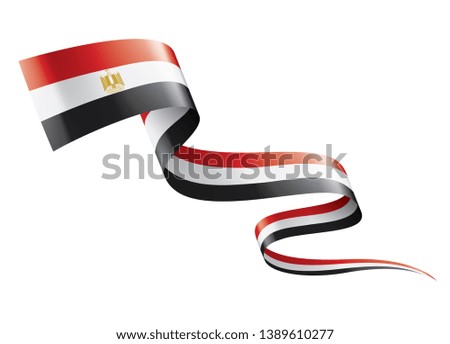 Egypt flag, vector illustration on a white background