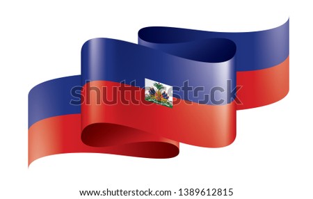 Haiti flag, vector illustration on a white background