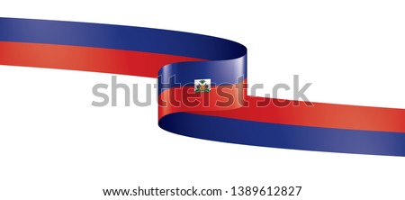 Haiti flag, vector illustration on a white background