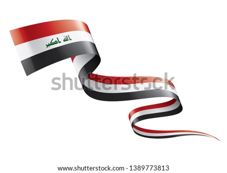 Iraqi flag, vector illustration on a white background