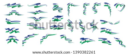 Lesotho flag, vector illustration on a white background