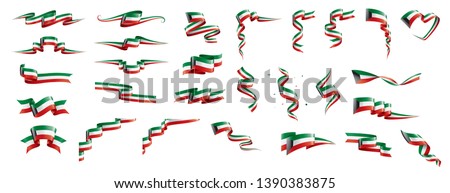 Kuwait flag, vector illustration on a white background