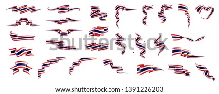 Thailand flag, vector illustration on a white background