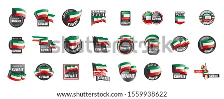 Kuwait flag, vector illustration on a white background