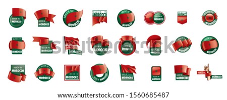 Morocco flag, vector illustration on a white background