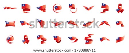 Taiwan flag, vector illustration on a white background