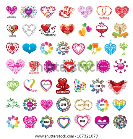 biggest collection of vector icons hearts and valentines