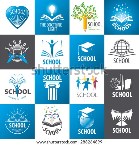 large collection of vector logos School