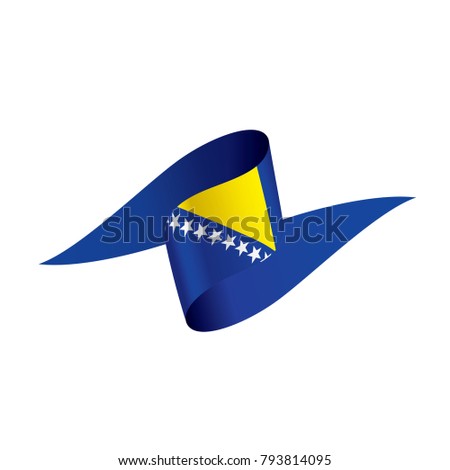 Bosnia and Herzegovina flag, vector illustration