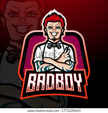 Bad boy esport logo mascot design