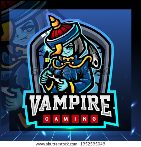 Vampire gaming mascot. esport logo design