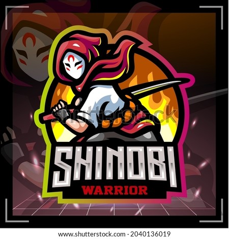 Shinobi mascot. esport logo design