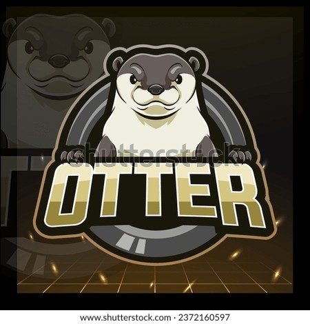 Otter mascot. e sport logo design