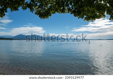Similar – Image, Stock Photo Paddling on the Chiemsee
