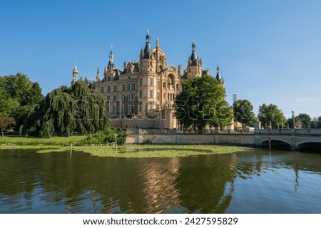 Similar – Image, Stock Photo Schwerin lake with castle on a summer day.