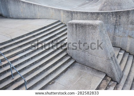 Raw cement stairs and staircase