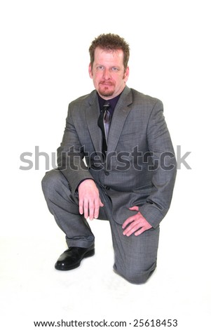 Man Kneeling On Knee Stock Photo 25618453 : Shutterstock