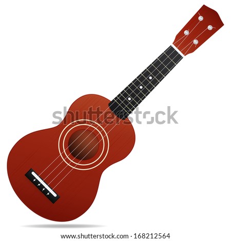 The brown ukulele