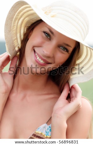 Portrait of elegant lady in hat