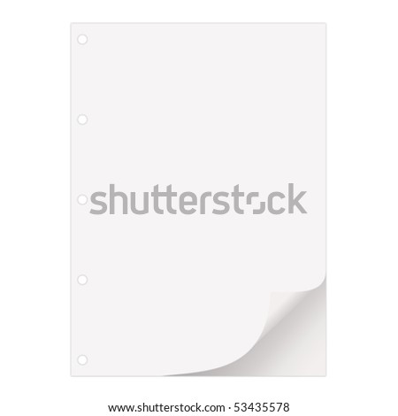 Paper sheet with a place for your text