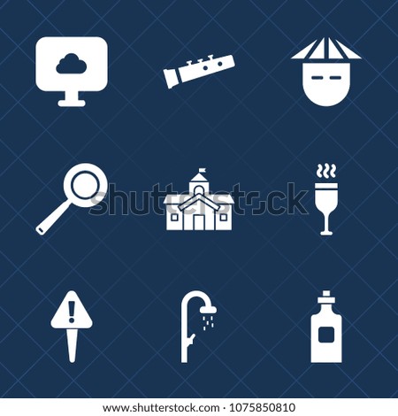 Premium set with fill icons. Such as danger, asian, chinese, red, exclamation, bathroom, harp, musical, trumpet, young, mark, hygiene, utensil, bottle, person, people, alcohol, pan, web, beverage