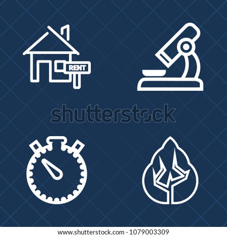 Premium set of outline vector icons. Such as concept, mortgage, time, loan, pine, environment, rent, laboratory, apartment, technology, green, business, estate, hour, wood, scientific, research, house