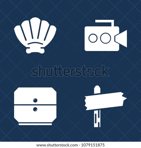 Premium set of fill vector icons. Such as furniture, seashell, media, white, natural, way, lens, nature, concept, sea, black, storage, record, cabinet, camcorder, document, handle, mollusk, television