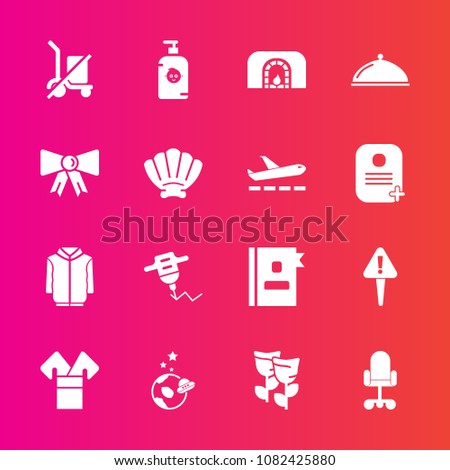 Premium set with fill vector icons. Such as space, kid, send, spring, hand, shipping, fireplace, jacket, fire, flower, nature, clothing, directory, warm, child, telephone, spaceship, chair, christmas