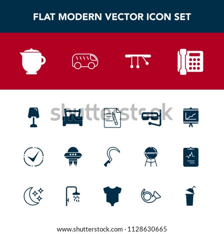 Modern, simple vector icon set with pendulum, vehicle, report, garden, document, spaceship, business, cup, car, teapot, table, water, paper, annual, tool, gardening, spacecraft, snorkel, left icons