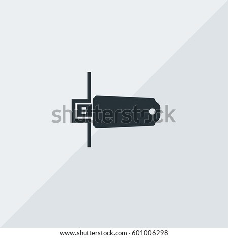 Inserted USB Vector Icon, The symbol of USB device. Simple, modern flat vector illustration for mobile app, website or desktop app   