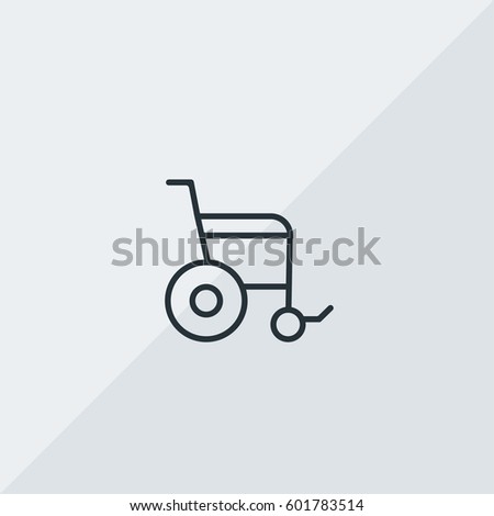 Wheelchair Vector Icon. White wheelchair symbol. Simple, modern flat vector illustration for mobile app, website or desktop app 